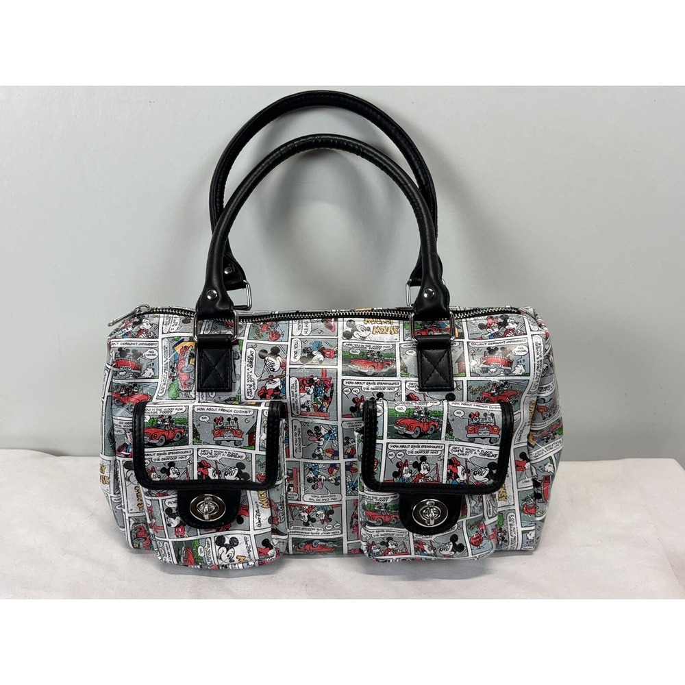 Disney World 100th Anniversary Mickey Mouse Faux Leather Purse Handbag Comic